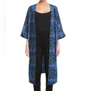 Kaleidoscope print, open front kimono. Size M/L.